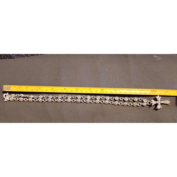 cross hip hop mens and womens retro silver color geometric alloy chain jewelry - Picture 8 of 9